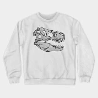 Duotone T-rex Skull Illustration Crewneck Sweatshirt